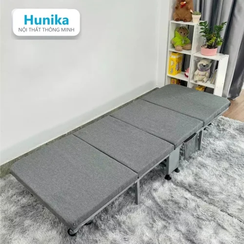 GIƯỜNG GẤP 90CM XÁM