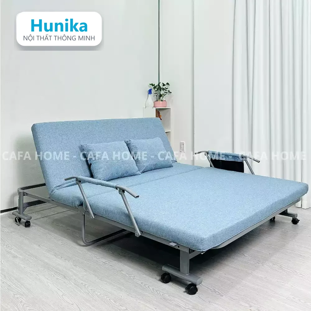 GIƯỜNG GẤP ĐA NĂNG PHIÊN BẢN TỰA TAY 150CM - tay vịn tháo rời làm gối