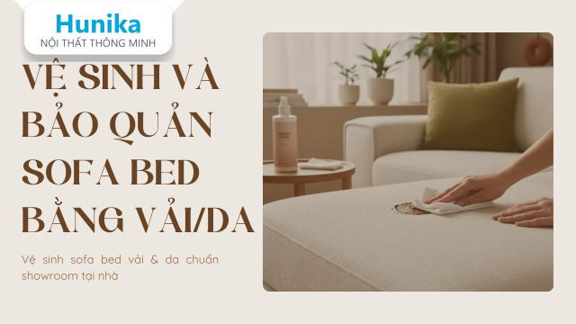 Vệ sinh và bảo quản sofa bed: quy trình theo từng chất liệu