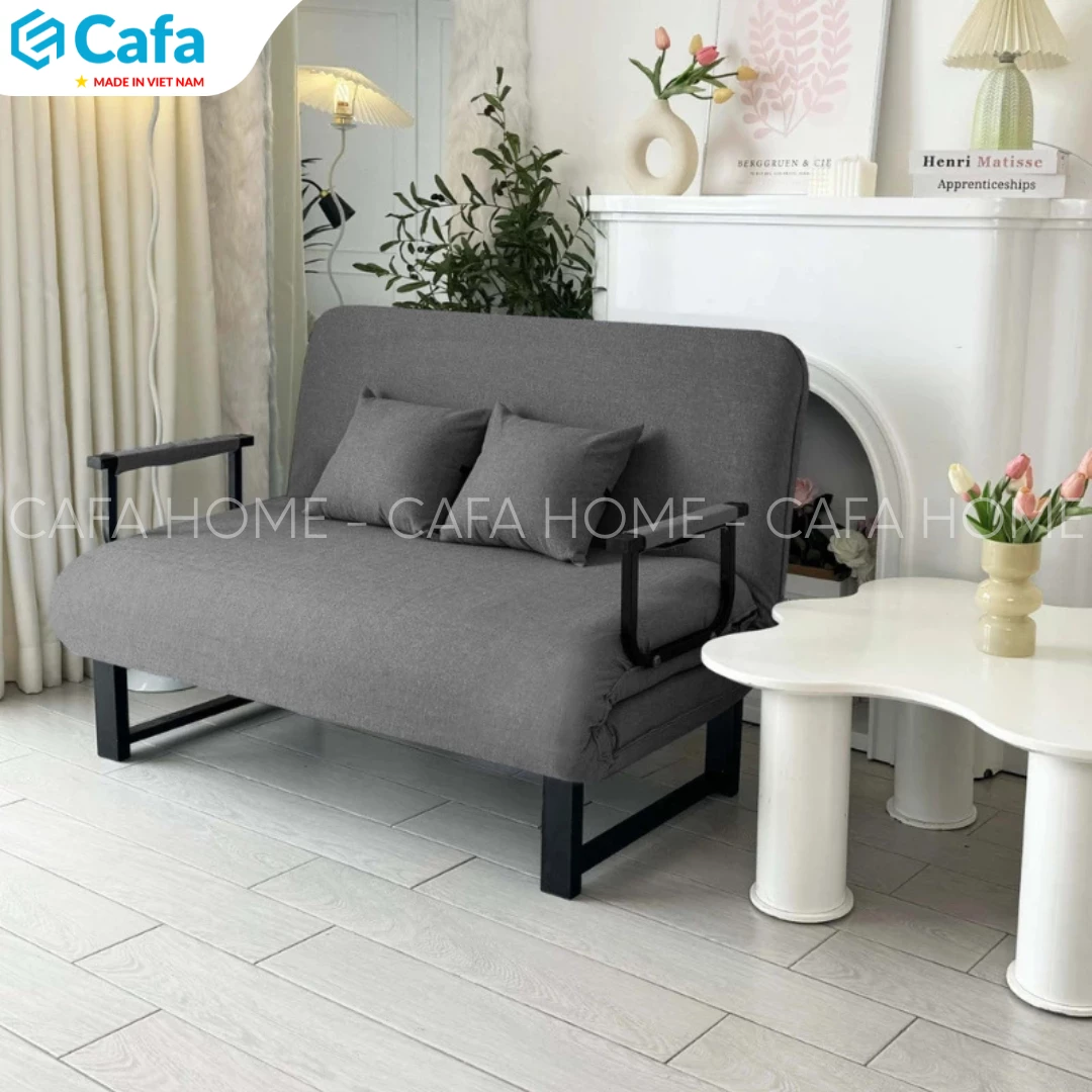Khung thép sơn tĩnh điện của sofa bed nhìn từ mặt dưới