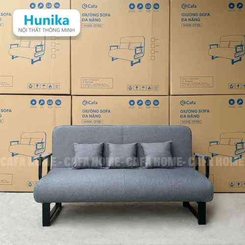 SOFA BED 150CM MÀU XÁM