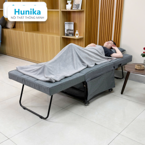 SOFA BED DẠNG HỘP 80CM MÀU XÁM