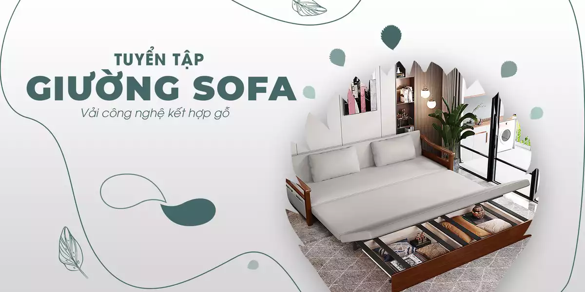 TUYỂN TẬP NHỮNG CHIẾC GIƯỜNG GẤP SOFA VẢI CÔNG NGHỆ KẾT HỢP GỖ CỰC ĐẸP CỦA HUNIKA HOME